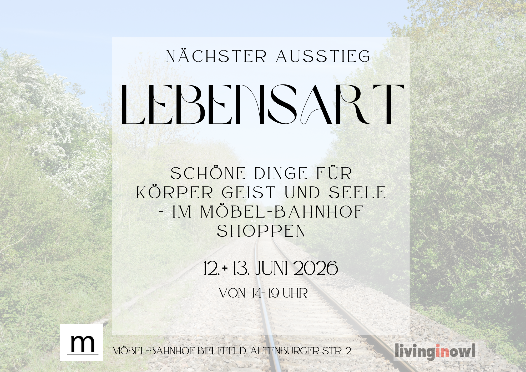 Mehr über den Artikel erfahren Nächster Ausstieg Lebensart – Veranstaltung im Möbel-Bahnhof Bielefeld